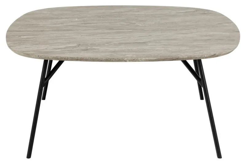 Arwina Kvadratiskt Soffbord 90 cm i Marmor med Metallben - Grå - Möbler - Bord & matgrupp - Soffbord