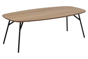 Arwina Ovalt Soffbord 120 cm med Organisk Bordsskiva i Ek - Brun - Möbler - Bord & matgrupp - Soffbord