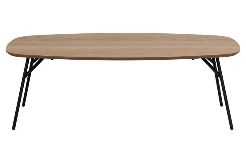 Arwina Ovalt Soffbord 120 cm med Organisk Bordsskiva i Ek - Brun - Möbler - Bord & matgrupp - Soffbord