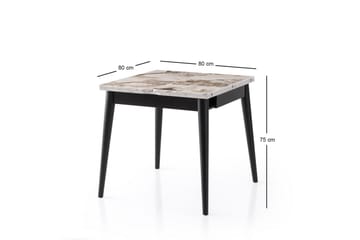 Asillo Matbord 80 cm Kvadratisk - Vit marmor - Möbler - Bord & matgrupp - Matbord & köksbord