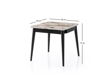 Asillo Matbord 80 cm Kvadratisk - Vit marmor - Möbler - Bord & matgrupp - Matbord & köksbord