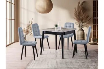 Asillo Matbord 80 cm Kvadratisk - Vit marmor - Möbler - Bord & matgrupp - Matbord & köksbord