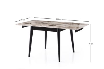 Asillo Matbord 80 cm Kvadratisk - Vit marmor - Möbler - Bord & matgrupp - Matbord & köksbord