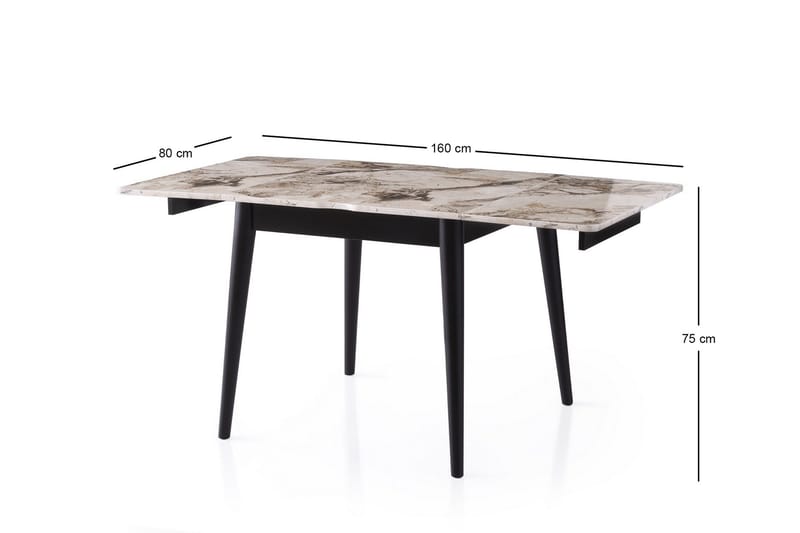 Asillo Matbord 80 cm Kvadratisk - Vit marmor - Möbler - Bord & matgrupp - Matbord & köksbord