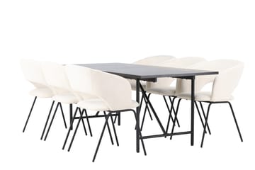 Astrid Matgrupp 200 cm Rektangulär med 6 Day stolar - Svart - Möbler - Bord & matgrupp - Matgrupp