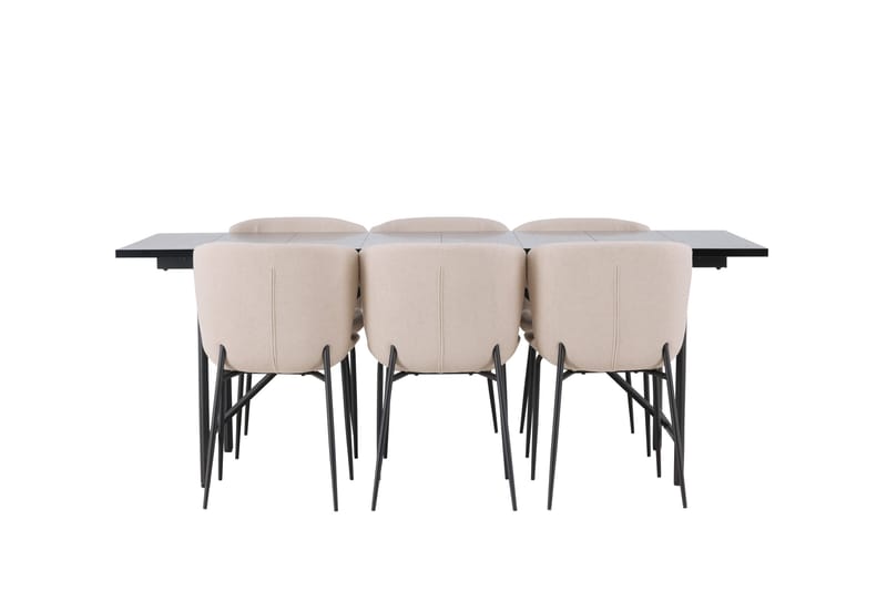 Astrid Matgrupp 200 cm Rektangulär med 6 Modesto stolar, Beige