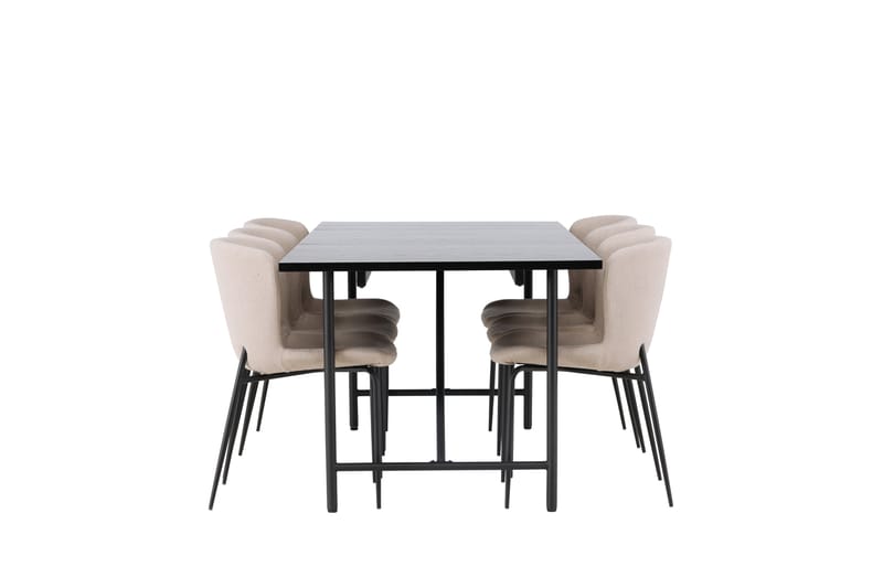 Astrid Matgrupp 200 cm Rektangulär med 6 Modesto stolar - Beige - Möbler - Bord & matgrupp - Matgrupp