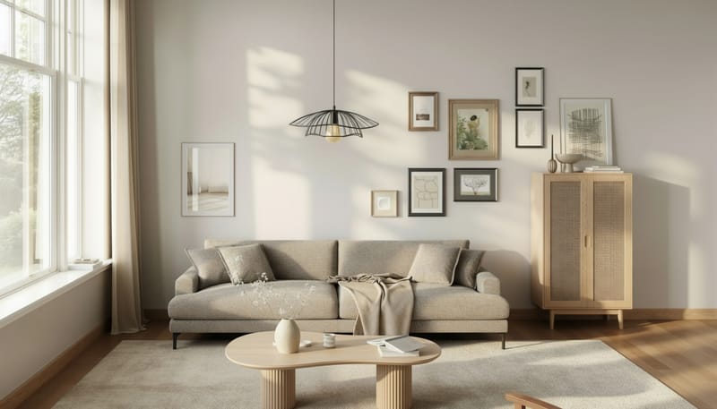 Asymmetriskt Soffbord Uppveda Travertin Utseende 130x70 cm - Beige - Möbler - Bord & matgrupp - Soffbord