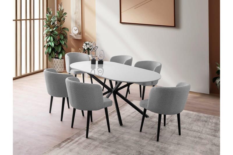 Aura Matbord 180 cm Rektangulär - Ljusgrå - Möbler - Bord & matgrupp - Matbord & köksbord