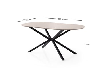 Aura Matbord 180 cm Rektangulär - Vit - Möbler - Bord & matgrupp - Matbord & köksbord