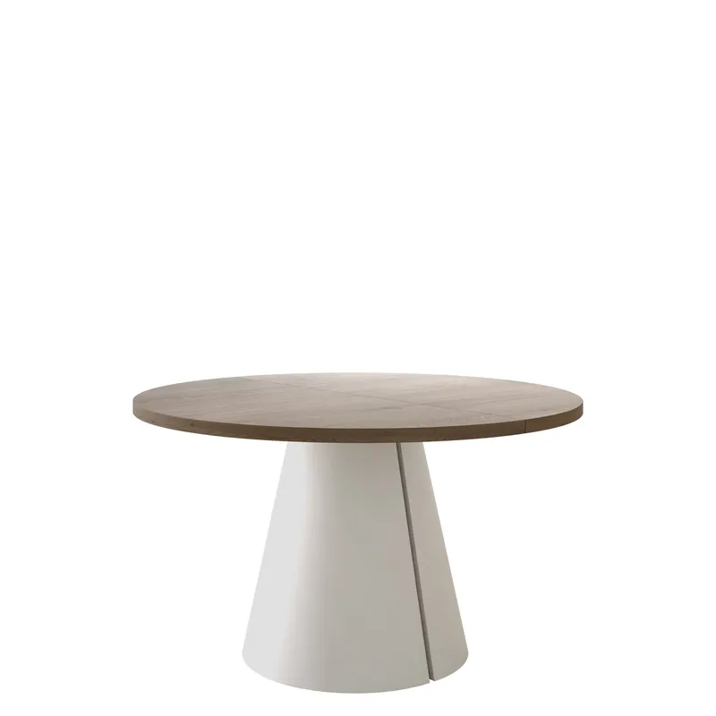 Aurion Matbord rund förlängningsbart 100-174 cm, beige, ljusbrun