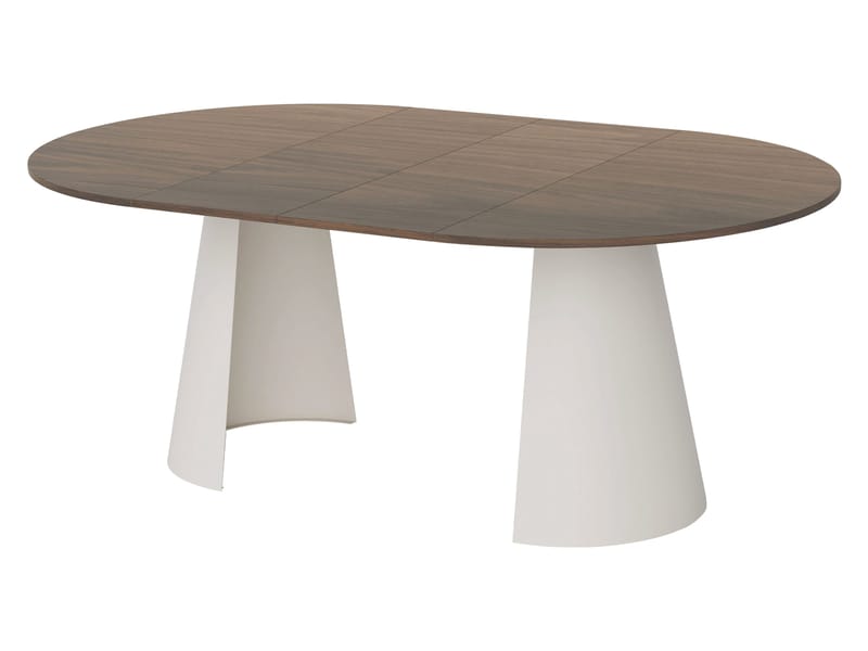 Aurion Matbord rund förlängningsbart 100-174 cm - beige, ljusbrun - Möbler - Bord & matgrupp - Matbord & köksbord