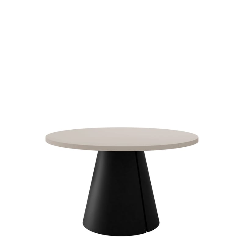 Aurion Matbord rund förlängningsbart 100-174 cm, Svart, beige
