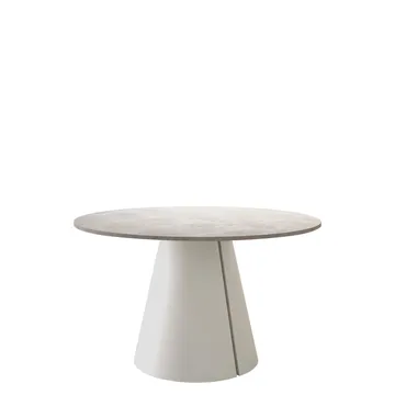 Aurion Matbord Rund Förlängningsbart 100-176 cm - beige travertin - Möbler - Bord & matgrupp - Matbord & köksbord