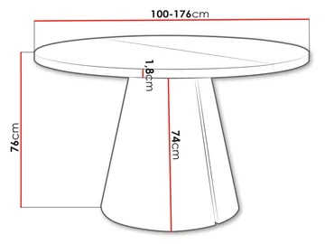 Aurion Matbord Rund Förlängningsbart 100-176 cm - svart marmor och koppar - Möbler - Bord & matgrupp - Marmorbord