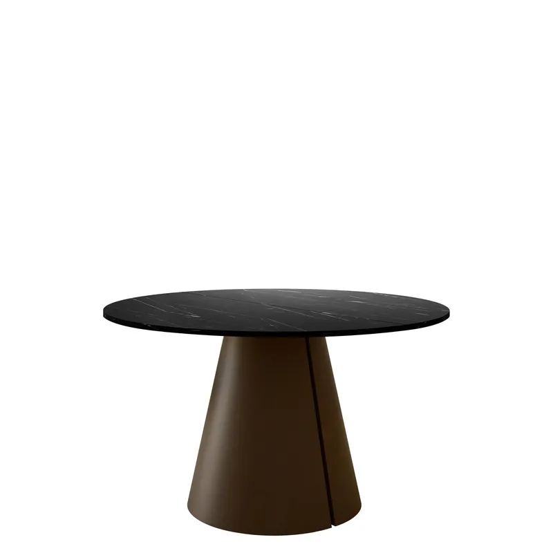 Aurion Matbord Rund Förlängningsbart 100-176 cm - Svart marmor/Koppar - Möbler - Bord & matgrupp - Marmorbord