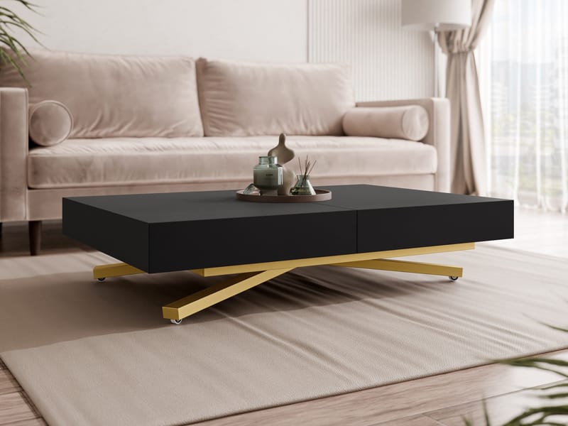 Avendi Soffbord 120 cm - Guld/svart - Möbler - Bord & matgrupp - Soffbord
