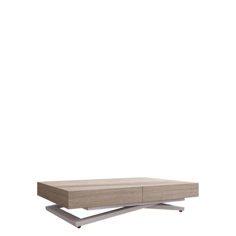 Avendi Soffbord 120 cm, Silver, ljusbrun
