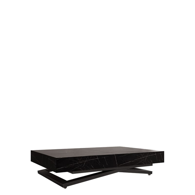 Avendi Soffbord 120 cm, Svart, svart marmor