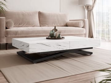 Avendi Soffbord 120 cm - Svart, vit marmor - Möbler - Bord & matgrupp - Soffbord