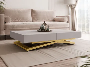 Avendi Soffbord förlängningsbart 200 cm - guld, beige - Möbler - Bord & matgrupp - Soffbord