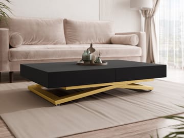 Avendi Soffbord förlängningsbart 200 cm - guld, svart - Möbler - Bord & matgrupp - Soffbord