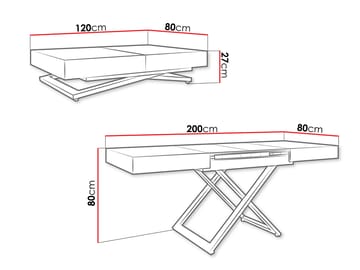 Avendi Soffbord förlängningsbart 200 cm - guld, svart - Möbler - Bord & matgrupp - Soffbord