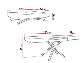 Avendi Soffbord förlängningsbart 200 cm - svart, beige - Möbler - Bord & matgrupp - Soffbord