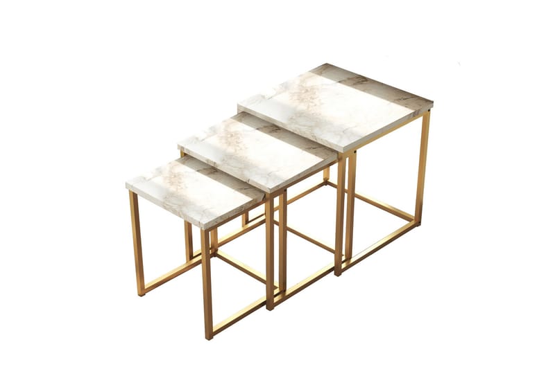 Satsbord Jaiguna Vit/Guld - Satsbord - Soffbord