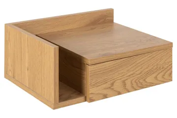 Abusala Vägghängt Sängbord & Nattduksbord 32 cm i Trä med Låda - Brun - Möbler - Bord & matgrupp - Avlastningsbord & sidobord - Sängbord & nattduksbord