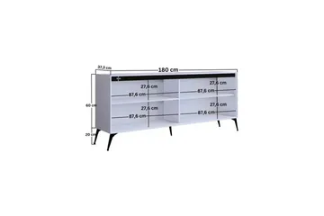 Adilen Konsollbord 180 cm - Vit - Möbler - Bord & matgrupp - Avlastningsbord & sidobord - Konsolbord & hallbord