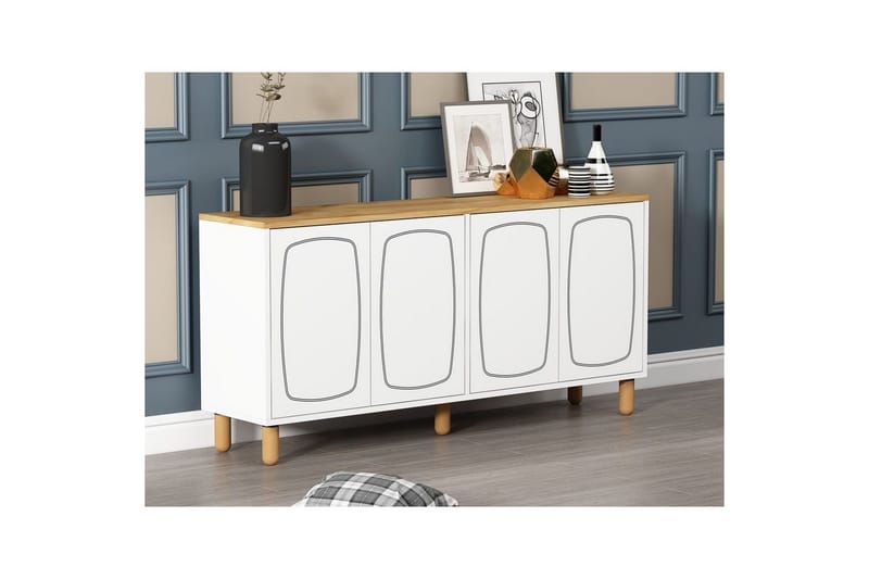 Adrin Konsollbord 150 cm - Ek/Vit - Möbler - Bord & matgrupp - Avlastningsbord & sidobord - Konsolbord & hallbord