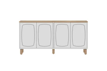 Adrin Konsollbord 150 cm - Ek/Vit - Möbler - Bord & matgrupp - Avlastningsbord & sidobord - Konsolbord & hallbord