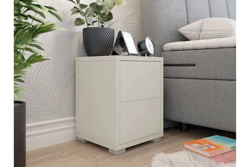 Agawal Sängbord 30 cm - Beige - Möbler - Bord & matgrupp - Avlastningsbord & sidobord - Sängbord & nattduksbord