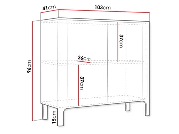 Aggarwal Skänk 103 cm - Förvaring - Skåp - Förvaringsskåp