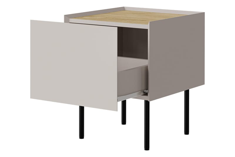 Akie Sängbord 40 cm - Beige - Möbler - Bord & matgrupp - Avlastningsbord & sidobord - Sängbord & nattduksbord