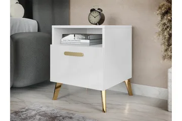 Akihiko Sängbord 40 cm - Vit - Möbler - Bord & matgrupp - Avlastningsbord & sidobord - Sängbord & nattduksbord