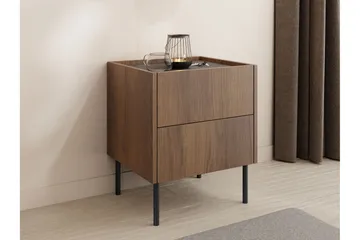 Akihito Sängbord 40 cm - Brun - Möbler - Bord & matgrupp - Avlastningsbord & sidobord - Sängbord & nattduksbord