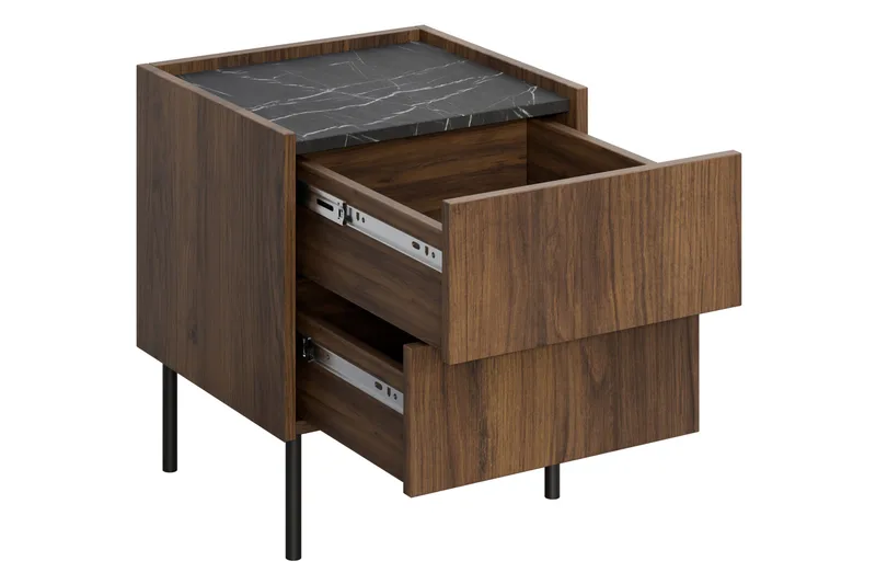 Akihito Sängbord 40 cm - Brun - Möbler - Bord & matgrupp - Avlastningsbord & sidobord - Sängbord & nattduksbord