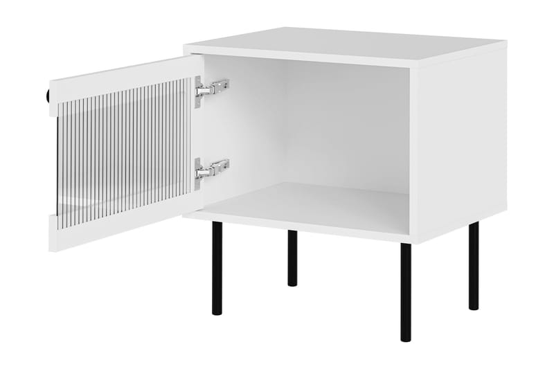 Akilesh Sängbord 52 cm i Målat Trä med Förvaring - Svart - Möbler - Bord & matgrupp - Avlastningsbord & sidobord - Sängbord & nattduksbord