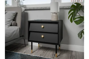 Akilesh Sängbord 52 cm - Svart - Möbler - Bord & matgrupp - Avlastningsbord & sidobord - Sängbord & nattduksbord