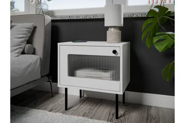 Akilesh Sängbord 52 cm - Vit - Möbler - Bord & matgrupp - Avlastningsbord & sidobord - Sängbord & nattduksbord