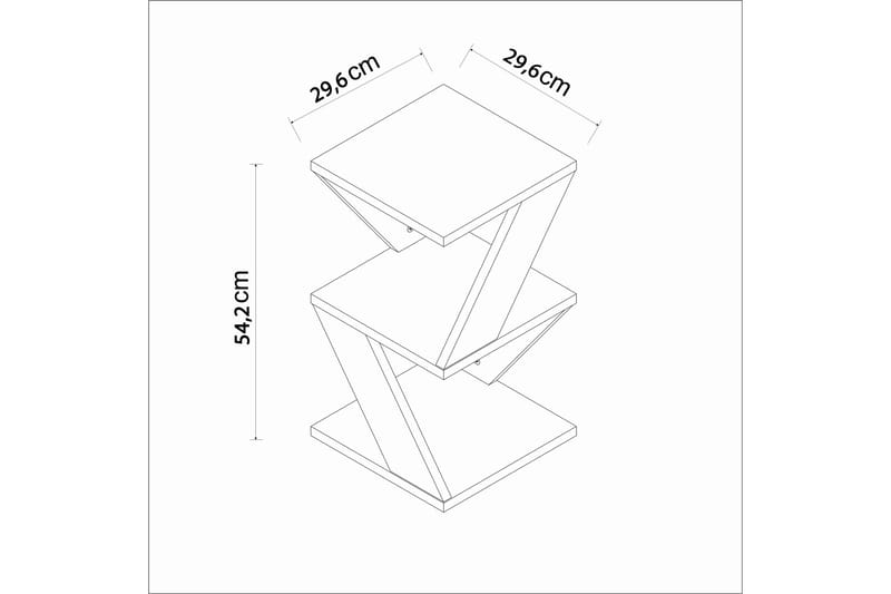 Albeni Sidobord 29,6 cm - Svart/Natur - Möbler - Bord & matgrupp - Avlastningsbord & sidobord - Brickbord & småbord