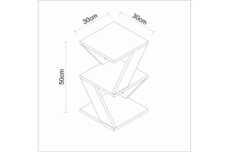 Albeni Sidobord 30 cm - Vit - Möbler - Bord & matgrupp - Avlastningsbord & sidobord - Lampbord & sidobord