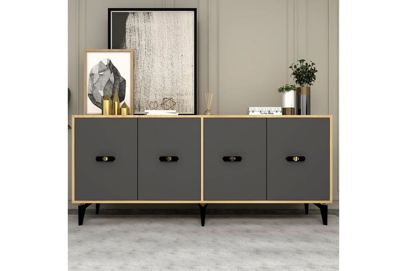 Algeria Konsollbord 180 cm - Ek/Antracit - Möbler - Bord & matgrupp - Avlastningsbord & sidobord - Konsolbord & hallbord