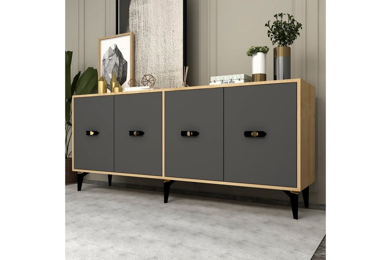 Algeria Konsollbord 180 cm - Ek/Antracit - Möbler - Bord & matgrupp - Avlastningsbord & sidobord - Konsolbord & hallbord