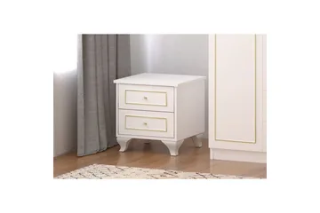 Alwen Sängbord 45 cm - Matt Vit - Möbler - Bord & matgrupp - Avlastningsbord & sidobord - Sängbord & nattduksbord