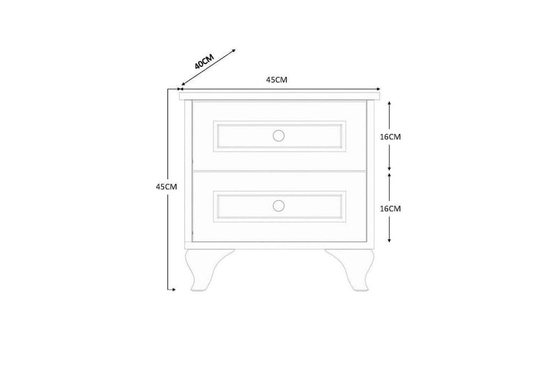 Alwen Sängbord 45 cm - Matt Vit - Möbler - Bord & matgrupp - Avlastningsbord & sidobord - Sängbord & nattduksbord