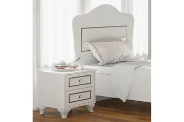 Alwen Sängbord 45 cm - Matt Vit - Möbler - Bord & matgrupp - Avlastningsbord & sidobord - Sängbord & nattduksbord