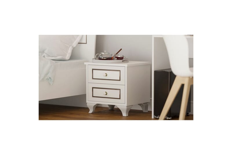 Alwen Sängbord 45 cm - Matt Vit - Möbler - Bord & matgrupp - Avlastningsbord & sidobord - Sängbord & nattduksbord